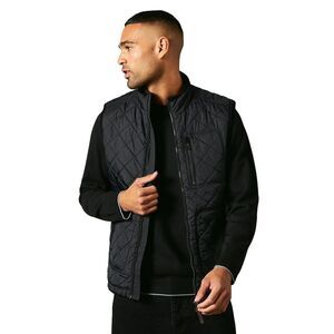 Maine Mens Diamond Quilt Vest / Black